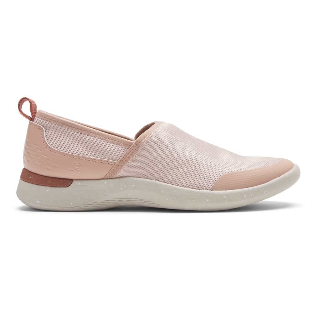 Sapatos Slip-On Rockport Truflex Fly Washable Knit Senhora - Rosa ( 542-CASLTH )